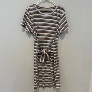 Polagram Multicolor Striped Midi Dress